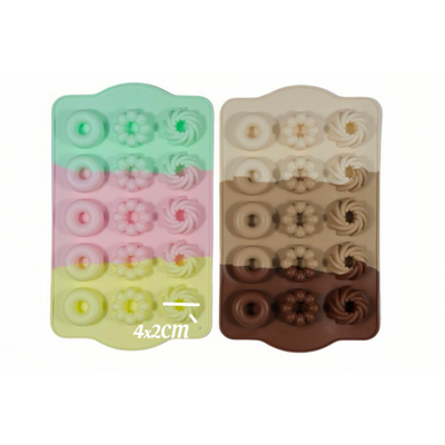 Molde Silicona - 15 Mini Donas Decoradas - cod925