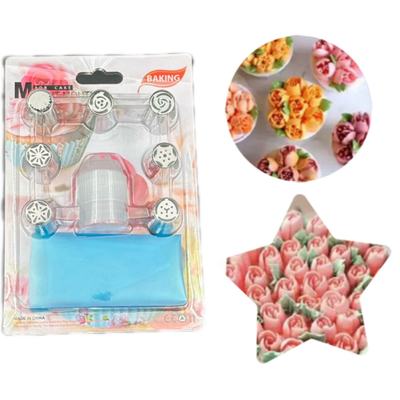 Set 7 picos + adaptador + manga baking