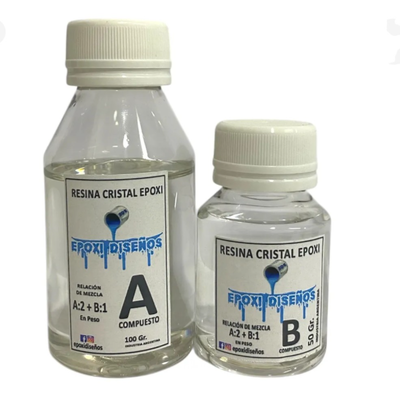 Resina Epoxi Cristal 150grs - EPOXIDISEÑOS