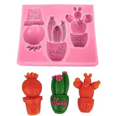 Molde Suculenta Cactus c/Macetas Grande cod164