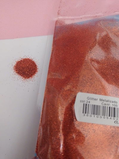 Gibré CBX Metalizado Naranja x 100 gramos