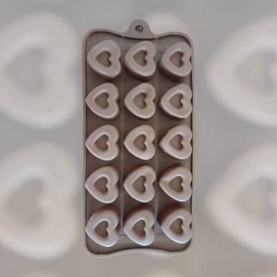 Molde Silicona - Corazones Bordes Gruesos cod617