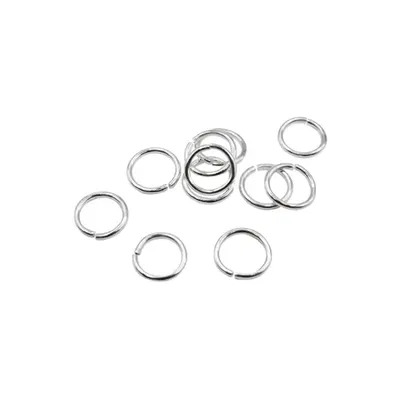Argollas 8 mm x 1.0 mm Plata x 20 Unidades
