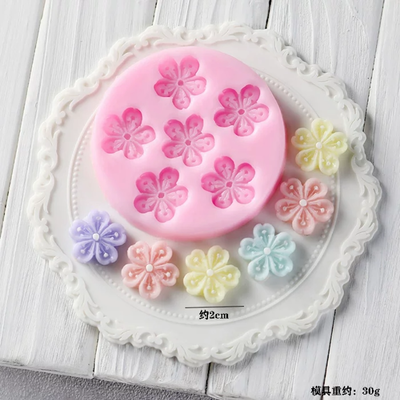 Molde Silicona - 6 Flores de Ciruelos - Cod652