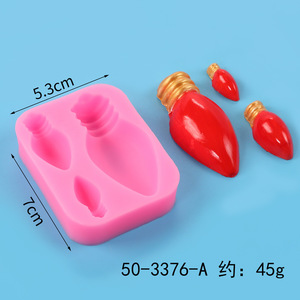 Molde Silicona - 3 Lámparas Navidad - Cod729