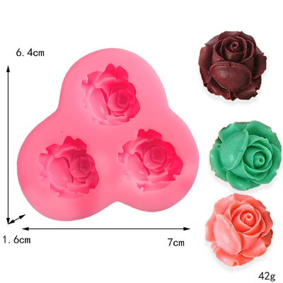 Molde Silicona - 3 Rosas Grandes - Cod769