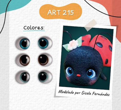 Ojos Autoadhesivos 3D Cod215 bis - Mariela Lopez