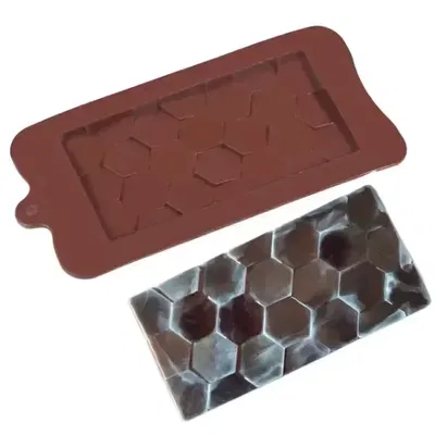 Molde Silicona Tableta Hexágonos Cod211