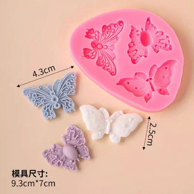 Molde Silicona 3 Mariposas - Cod504