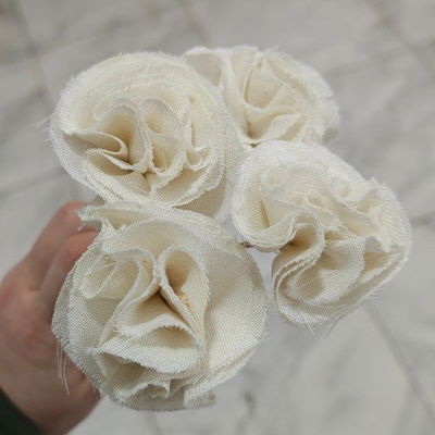 Rosas de Lienzo para Difusores - Color Natural