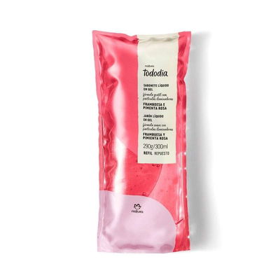 Natura - Repuesto Jabón Líquido Corporal Tododia Frambuesa y Pimienta Rosa 300ml
