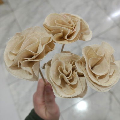 Rosas de Lienzo para Difusores - Color Beige