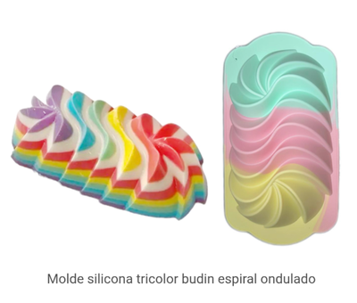 Molde Silicona - Budinera ONDULADA Multicolor - Cod989
