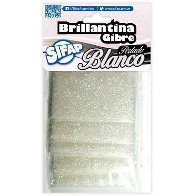 Gibré Sifap Metalizado Blanco Perlado - 1 sobre de 4 gramos