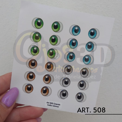 Ojos Autoadhesivos 3D Cod508 - Sofia Gomez