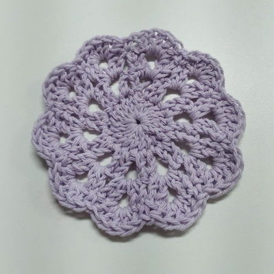 Posavasos a Crochet 13 cm - Lila