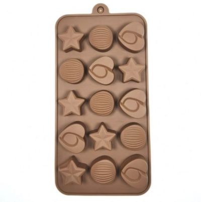 Molde corazones, estrellas y ostras cod047