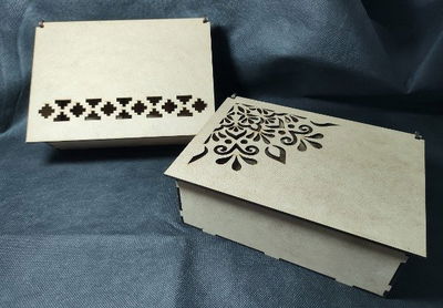Caja de té calada 6 divisiones