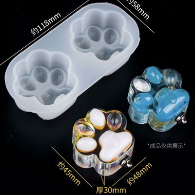 Molde Silicona 2 Patitas de Perro para Luces - Cod988