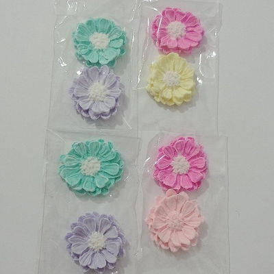 Aplique en Porcelana Fría - Flores XL x 2u