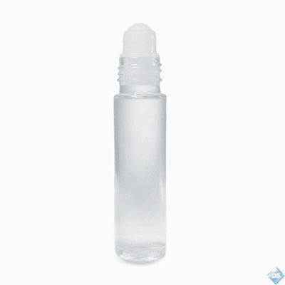 Envase Roll On 10cc Transparente (Tapa Blanca)
