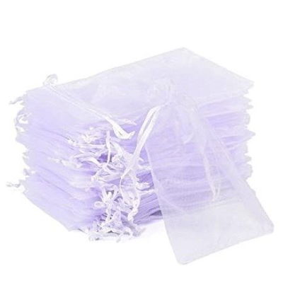 Bolsas de Organza - Blanca x UNIDAD 7x9cm