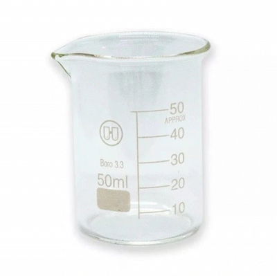 Vaso De Precipitado 50 Ml Graduado Vidrio Borosilicato 3.3