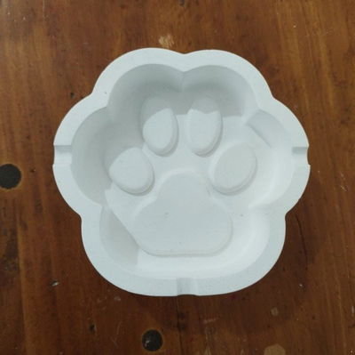 Yeso - Cuenco Cenicero pata de perro grande