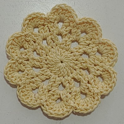 Posa vasos a Crochet 13 cm - Amarillo Bebe