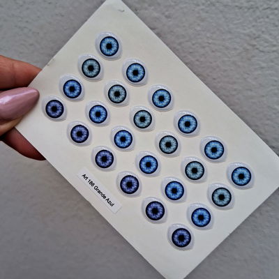 Ojos Autoadhesivos 3D Cod186 Azules