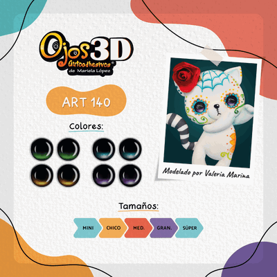 Ojos Autoadhesivos 3D Cod140