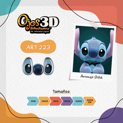 Ojos Autoadhesivos 3D Cod223