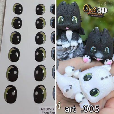 Ojos Autoadhesivos 3D Cod005 - Erica Ferrari