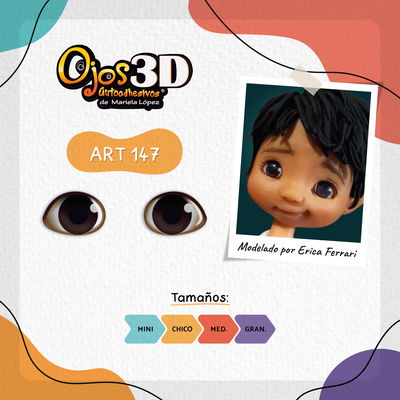 Ojos Autoadhesivos 3D Cod147