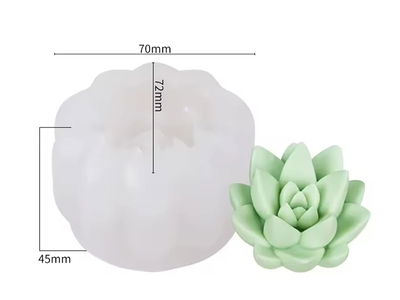 Molde Silicona - Suculenta Grande - Cod996