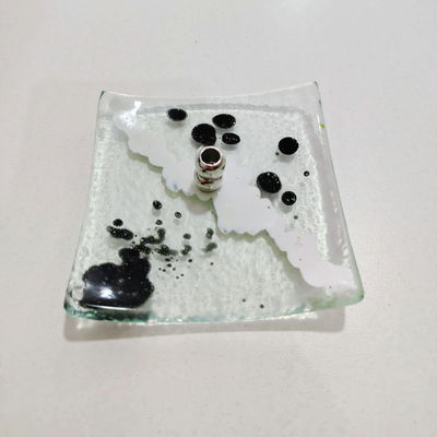 Porta Sahumerio - Vidrio Cocinado - 10 x 10cm