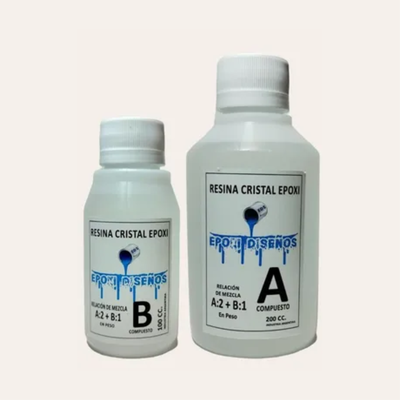 Resina Epoxi Cristal 300grs - EPOXIDISEÑOS