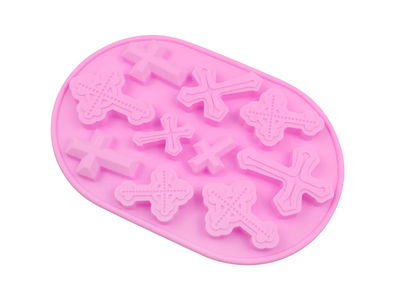 Molde Silicona -10 Cruces Decoradas- Cod1009