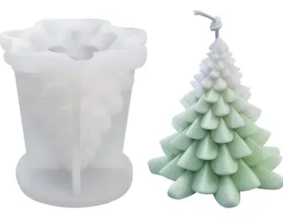 Molde Silicona - Arbol de Navidad con Picos Grande - Cod742