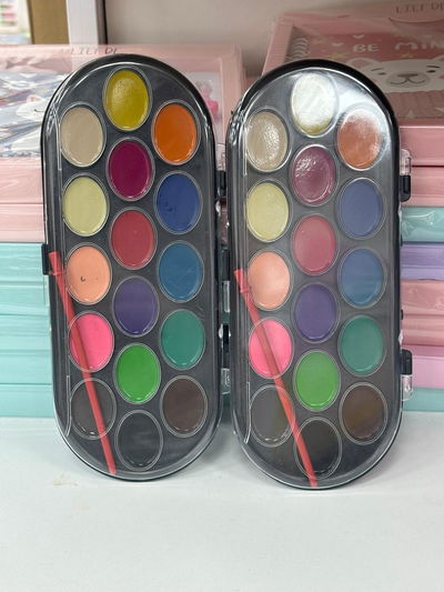 Set Acuarelas + Pinceles - Oval