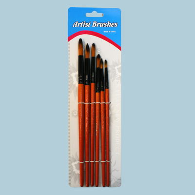SET x 6 Pinceles Punta Redonda