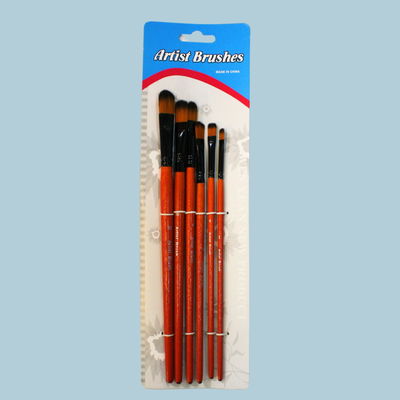 SET x 6 Pinceles Punta Lengua de Gato