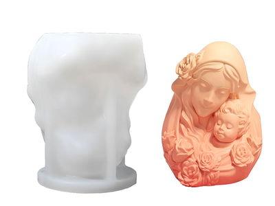 Molde Silicona - Virgen con Niño Jesus - Cod1077