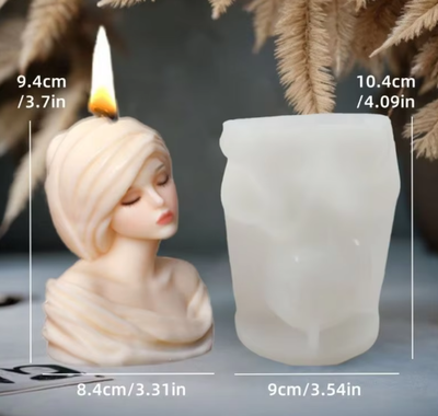 Molde Silicona - Mujer cabeza cubierta 2 - Cod1065