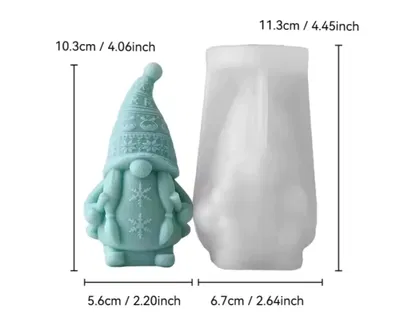 Molde Silicona - Gnomo Duende con Trenzas - Cod1078