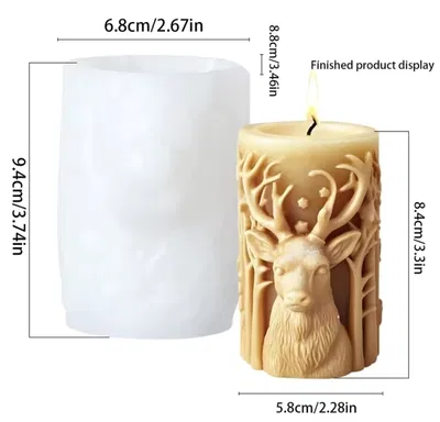 Molde Silicona - Velón Ciervo Tallado - Cod1075