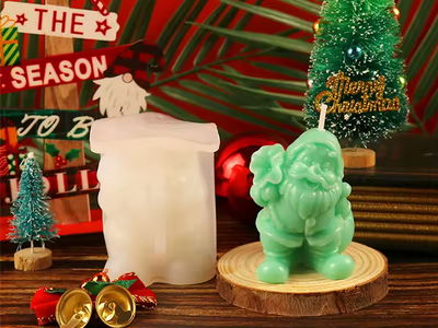 Molde Silicona - Papá Noel con Bolsas de Regalo - Cod1079