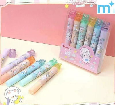 6 Resaltadores Ositos con Sello