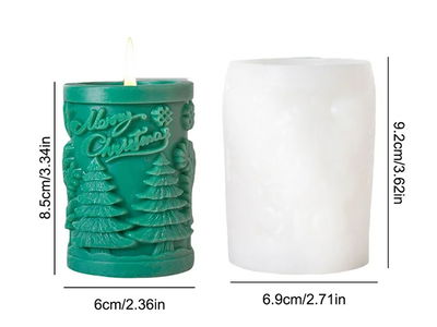 Molde Silicona - Velón Mery Cristmas - Cod1074