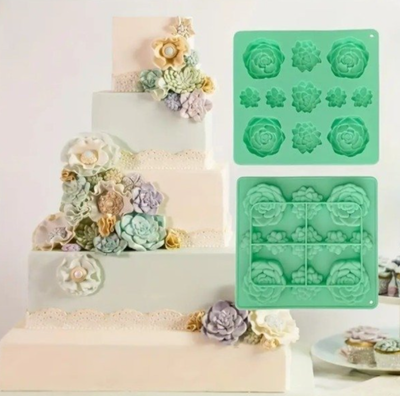 Molde Silicona - 11 Suculentas - Cod1067